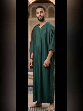Forest Green Gandoura Morocco